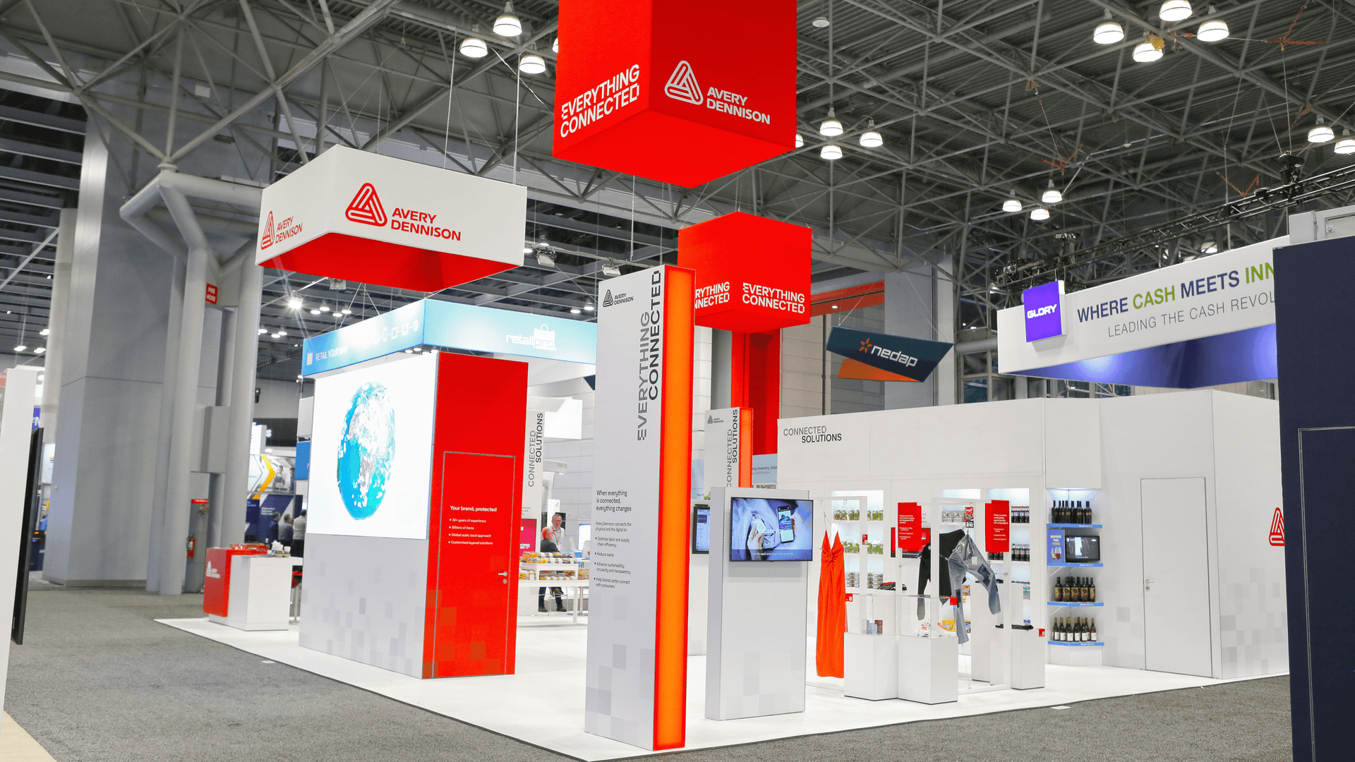 avery dennison booth in jacob javits center nyc for nrf trade show 2024